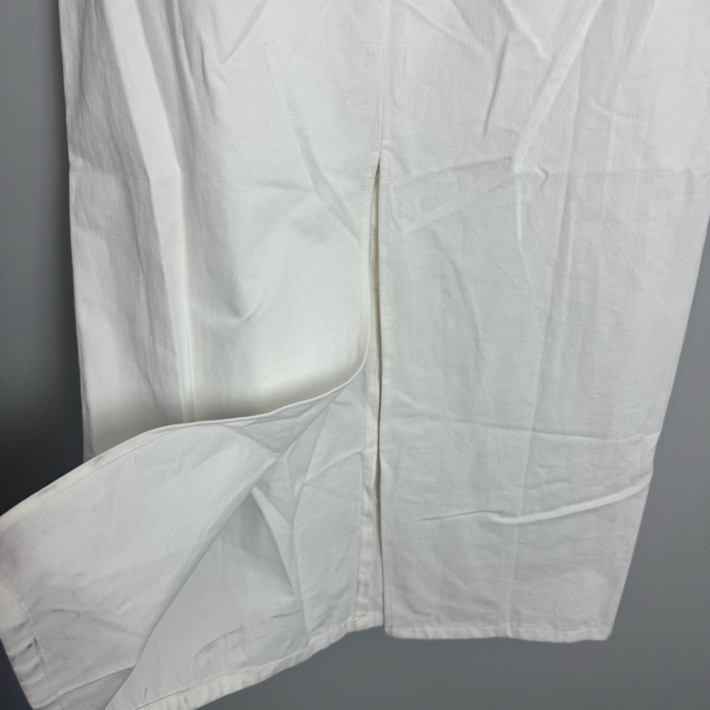 COMMENSE | NEW White Maxi Skirt with Back Slit Women’s Size Large - Picture 12 of 13
